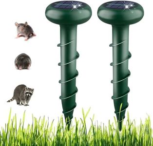 Atewada 2-pack Solar Mole Repellent,Ultrasonic Cat Repeller- Effective against moles and foxes - Repels pests and lizards - Lawn and garden pest control - Easy to install