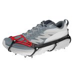 Kahtoola MICROspikes Ghost Winter Footwear Traction, Ultralight Ice Grips with 12 Spikes for Trail Running, Hiking & Walking on ICY & Mixed Terrain - Lava - Medium