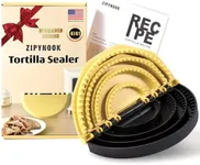 ZipyNook Deluxe 4-in-1 Tortilla Sealer Set with Recipe & Elegant Gift Box for Christmas -Adjustable Sizes for Quesadilla Maker, Tortilla Press & Crimper-Perfect for Corn Tortillas-Dishwasher Safe