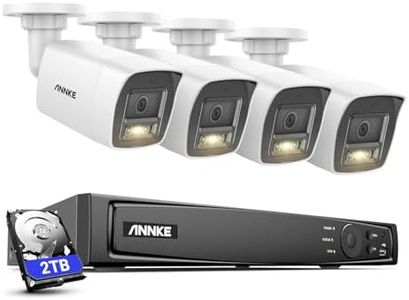 ANNKE H800 PoE Kit de Surveillance Extérieur Filaire, 8MP 4K 8CH H.265+ NVR(2TB HDD),4 Caméra de Sécurité Bullet avec Enregistrement Audio,IP67 Etanches,Accès à Distance,Vision Nocturne 30M