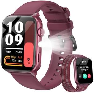 Smart Watch for Women with Flashlight/2 Straps/Heart Rate/Sleep Monitor