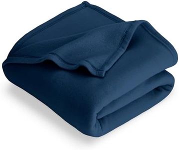 Bare Home Polar Fleece Blanket - Full/Queen Blanket - Dark Blue - Warm & Cozy - Premium Fleece Blanket - Blanket for Bed, Sofa, Camping, Travel and Cold Nights - Lightweight Blanket (Full/Queen, Dark Blue)
