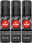 KIWI Sneaker and Shoe Cleaner | For Sneakers, Tennis Shoes, Leather and More | 2.5 Oz | Includes Sponge Applicator | Pack of 3, Black, 2.5 Fl Oz (Pack of 3)