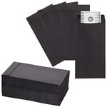 100 Pack Black Money Envelopes for Cash - 100 GSM Kraft Paper - Money Saving Challenges Envelopes for Currency & Coins (3.5x6.5 in)