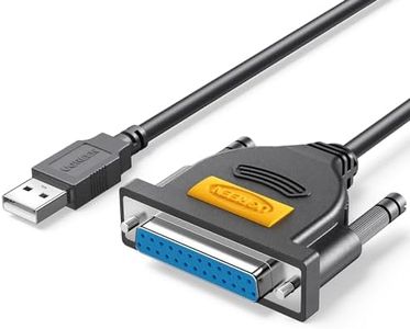 UGREEN 6ft USB to DB25 Parallel (25 Pin) Printer Cable Adapter 6FT Male to Female Connector DB25 IEEE 1284 Converter for Old Printer Support Windows 7/8/10/11/Mac/Linux
