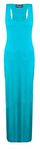 Crazy Girls Womens Long Racer Back Jersey Ladies Maxi Dress Turquoise