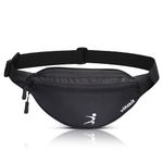 Vifitkit Waist Bag for Men, Fanny Pack for Women, Fanny Pack for Men, Waist Bag for Women, Chest Bag for Women, Waist Pouch for Men, Waist Bag for Boys, Waist Bags for Girls, Fanny Bag - Black