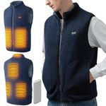 Heated Vest, Gilet for Men Women, Polar Fleece Body Warmer with 10000mAh Power Pack Included, USB Electric Jacket with 3 Heating Level | 6 Heated Zone, Self Warm Waistcoat, Lightweight Winter Clothing