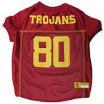 Pets First NCAA College University of Southern California USC Trojans Mesh Jersey for DOGS & CATS, Size Small, Licensed Dog Jersey with your Favorite Football/Basketball College Team