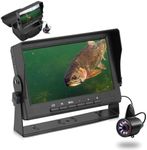 MOOCOR Underwater Fishing Camera, [2023 Upgrade] Bracket Ice Fishing Camera Underwater, Portable Video Fish Finder with 7'' Monitor, 12pcs IR & 12pcs LED Lights for Dark, Underwater Camera for Fishing