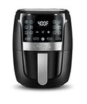 Gourmia Air Fryer Oven Digital Display 5 Quart Large AirFryer Cooker 12 Touch Cooking Presets, XL Air Fryer Basket 1500w Power Multifunction Stainless Steel FRY FORCE 360° (5 QT)