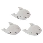 ZippyPaws - Sea Buddies Burrow, Interactive Squeaky Hide and Seek Plush Dog Toy - Sharks Miniz