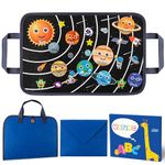 WATINC 25Pcs Outer Space Travel Felt-Board Story Set Portable Felt Board Solar System Universe Storytelling Planets Astronaut Galaxy Themed Preschool Early Learning Interactive Play Kit for Toddlers