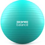 Core Balance Anti Burst Gym Ball, 55-85cm With Hand Pump (85cm, Teal)