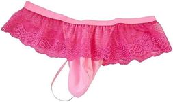 NIMRA FASHION Men's Net Skirt Style G-String Briefs Underwear Innerwear Pink, Pack of 1