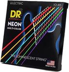 DR Strings Handmade Strings NMCE-10 HIDEF NEON MULTICOLOR Colored Electric Guitar Strings: Medium, 10-46