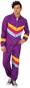 Bristol Novelty AF117STD Shell Suit Male STD Costume, Men, Multi-Colour, Standard