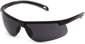 Pyramex Ever-Lite Lightweight Safety Glass Black Frame Dark Gray Anti-Fog Lens