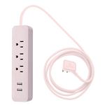 Globe Electric - 78257 Designer Series Power Strip, Rose 3 Outlet