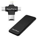 iSpyPens Plug & Play + Portable Battery for Instant Playback on Smartphone, Tablet, and Computer