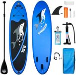 Inflatable Stand Up Paddle Board, with Premium Paddle Board Accessories and Waterproof Phone Bag, 33" Wide Stable Design, Non-Slip Comfort Deck for Youth & Adults