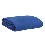 Mysasleep Weighted Blanket - Cooling Breathable Microfiber with Premium Glass Beads (Midnight Blue 60" x 80" 20 LB)