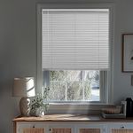 CHICOLOGY Blinds for Windows , Mini Blinds , Window Blinds , Door Blinds , Blinds & Shades , Camper Blinds , Mini Blinds for Windows , Horizontal Window Blinds , Midnight White (Blackout), 58"W X 48"H