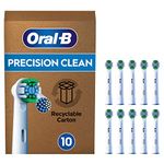 Oral-B Pro Precision Clean Electric Toothbrush Head, X-Shape And Angled Bristles for Deeper Plaque Removal, Pack of 10 Toothbrush Heads, Suitable For Mailbox, White