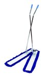 Abbey 100cm V Shaped Floor Sweeper Scissor Mop Kit for Hard Floor – Washable Industrial V Sweeper Mop Easily Catches Dust from Floors – Commercial V Mop Scissor Warehouse Sweeping Broom