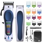 Wahl Clipper Kit Combi Cordless Lithium, Full Haircut Kit, Taper Lever for Control of Cutting Length, Ulta Powerful Battery, Finishing Touches & Beard Maintanence, Scissors & Hair Comb