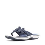 Clarks Women's Brinkley Flora Flip-Flop, Navy, 4.5 UK