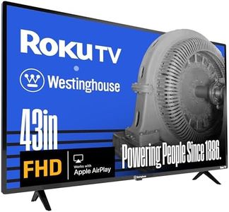 Westinghouse Roku TV - 43 Inch Smart TV, 1080P FHD Television with Wi-Fi Connectivity and Mobile App, Flat Screen, Bluetooth, Compatible with Apple AirPlay, Alexa and Google Assistant