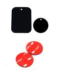 HIKER Magnetic Mount Metal Plates for Magnetic Car Mount Mobile Phone Holders and Other Magnetic Mount Holders - Rectangular & Round Plates All with 3M Adhesives (3M-Sheet)