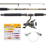 Mitchell Tanager Camo, Fishing Rod and Reel Combo, Spinning Combos, Allround Fishing, with line and lures for fishing for trout and perch, Unisex, Green camouflage, 2.1m