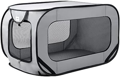 Love's cabin 36in Portable Large Dog Bed - Pop Up Dog Kennel, Indoor Outdoor Crate for Pets, Portable Car Seat Kennel, Cat Bed Collection, Grey