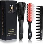 O BRUSHZOO Detangling Hair Brush for Curly Hair, Hair Brushes for Women Men Kids Blowdrying Styling, Detangler Brush for Wet Dry Thick Wavy Hair