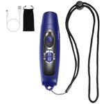 Electronic Whistle Rechargeable for Referees Coaches Teachers Electric Whistle Handheld Blowless Whistles with Lanyard for Outdoor Games Sports Emergency Pet 4 Tones High Volume USB Charging (Blue)