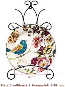 YY YEARCHY Ornament Display Stand Flower Plant Pot Stand Holder Iron Pothook Stand for Hanging Glass Terrarium