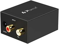 Portta Audio Converter Analog R/L RCA to Digital Coax/Toslink Audio Converter Support Stereo LPCM CH2.0 Without Decode Function for PS3 Xbox HD DVD PS4 Sky HD Plasma Blu-ray Amps Apple TV