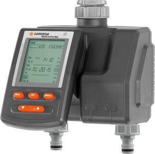 Gardena Multicontrol Duo Irrigation Computer – Automatic, Programmable, LC Display