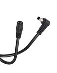 Tonton 2M 6.56FT 5.5mm x 2.1mm DC Power Extension Cable 90 Degree Right Angle Male to Female Power Adapter Cable for IP Camera CCTV Security Camera Surveillance LED - (Black)