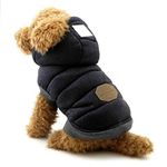 SELMAI Hoodies for Cats Dog Coats Winter Warm Jackets Cotton Clothing Fleece Pet Clothes for Dogs Small Girls Boys Chihuahua Puppy Yorkie Walking Playing Outdoor Cold Weather Windproof Blue S