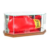 Perfect Cases Octagon Full Size Boxing Glove Glass Display Case, Walnut