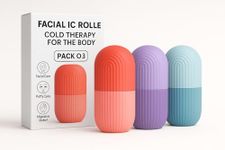 Ice Roller for Face (3-Pack) – Reusable Facial Massager for Puffy Eyes, Glowing Skin, Redness Relief – Unbreakable Ice Cube Roller for Men & Women