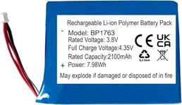 3.8v 2100mAh Battery Replacement for Vtech VM5255, VM5463, RM5754HD, RM5764HD, VM905HD, VM909HD Video Baby Monitor Leapfrog LF2423 Video Baby Monitor Battery Pack