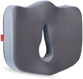 Dr.Ortho Premium Coccyx Tailbone Cushion Seat, Pain Relief from Lower Back, Sciatica - Ergonomic Cushion for Sitting Office Chair Car Seat Cushions, Memory Foam Pillow, Hip Support Pillow, Grey
