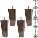 Lakdi Baaz | Wooden Square Sofa Leg and Furniture Leg Walnut 5 Inch