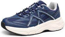 DREAM PAIRS Men's Retro Fashion Sneakers Cam Classic Y2K Chunky Comfortable Casual Lifestyle Walking Tennis Shoes,Size 13,Navy,SDFN2428M