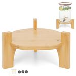 ABOUT SPACE Bamboo Stand - Juice Dispenser Stand with Sturdy Legs,Non-Slip Bushes & Flat Base Detachable Water Dispenser,Mason Jar,Glass Pitcher Detox Water Stand Upto 8 L (23 L x 22 B x 14 Cm H)