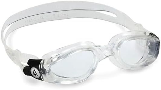 Aquasphere Kaiman, Swimming goggles for adults with UV protection, silicone seal, 180° vision, anti-fog and anti-leak lenses for men and women, Transparent - Clear Lens